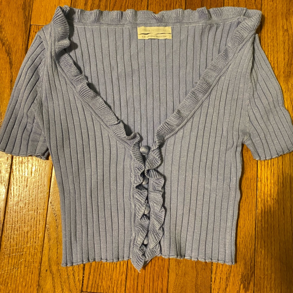 Urban Outfitters Plunge Ruffle Top